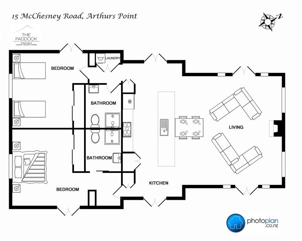 The Paddock Straw Bale Luxury Holiday House Arthurs Point 외부 사진